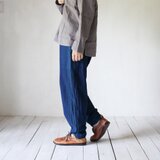 iroha｜草木染めコットンパンツ／群青色・テーパード・ユニセックス