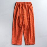 シュエシュエファブリック　タックパンツ　Shweshwe orangeの画像
