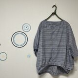 着心地のよい日常服　刺繍コットン　ネイビーブルーの画像