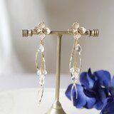 紫陽花としずくのピアス/イヤリングの画像