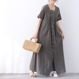 26色展開 コットン　ピンタック　ロングワンピース ♪オーダーサイズ可の画像
