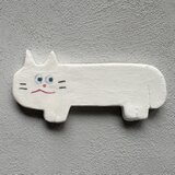 ネコちゃん マグネット _ シロの画像