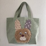 うさぎのトートバッグ①の画像