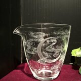 三日月の片口〜手彫りガラス〜の画像