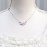 クレイアート　紫陽花のネックレス〈ブランコは揺れる〉の画像