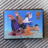 イギリス　童話切手ブローチ10439の画像