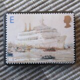 イギリス　客船切手ブローチ10442の画像