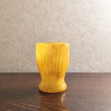 アンティーク　DAUM社　黄色が映える小さなアールデコ酒器（中）　高7㎝【YG44-a】　　の画像