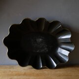 パピエマシェ　金彩　花リム　フランスアンティーク　ブロカントのある暮らしの画像
