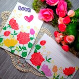 消しゴムはんこ「バラ・薔薇・ばら⑥」9個の画像