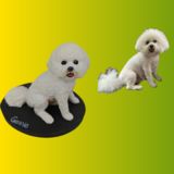 【受注作製】ペットギフト うちの子 写真入り 犬人形 フィギュア、名入れ 愛犬 肖像画 似顔絵❤ペットロス、誕生日、記念日の画像
