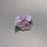 【特別限定価格】✳雨夜のあじさい – 2way手編みブローチ✳の画像
