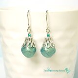 シャイニー バロックパールピアス＊グリーンの画像