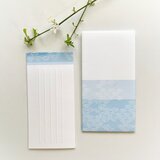 青海波文様　封筒付き一筆箋〜うす青〜の画像