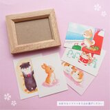 選べる複製ミニイラスト５点 + ミニ額１点（長方形）✿お好きなイラストをお選びくださいの画像
