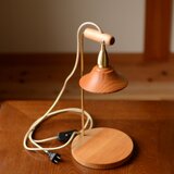 テーブルランプ/スタンドライト/スイッチ付きコンセント/木製 #0223K