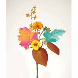 アートな切り花　花　送料無料 　イラスト　A4〜A0　ポスター　アートポスター　アートsei検索新着順　3543の画像