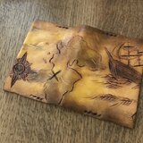 本革　宝の地図　カードケースの画像