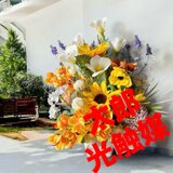 光触媒　人工観葉植物　ウォールグリーン　フェイクグリーン　ひまわりアレンジ453の画像