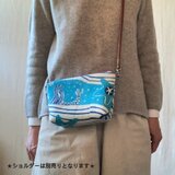 型染め マチありサコッシュポーチ・S「人魚の夢」