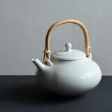 上手急須 変形 白の画像
