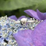 ブラウン　ダイヤモンド　0.11ct　円錐石座　伏せ込み留　シルバーSV925リングの画像