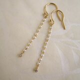K18 Fresh water pearl  Dia Pierceの画像