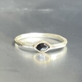 ブラックダイヤモンド　マーキス　ローズカット　0.25ct　K18×シルバーSV925　コンビリングの画像