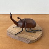 カブトムシのオブジェ【ブラックウォールナット】の画像