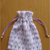 フレンチラベンダー色のミニ巾着、グログランループのコピーの画像