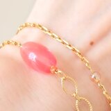 陽だまりの余韻 – ローズクォーツと水晶の繊細ブレスレット