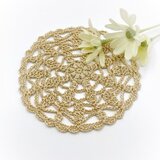 お花とリーフのドイリー/073/ベージュ