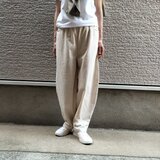 『アンニュイな雰囲気で』遠州織物♥リネン♥バレルレッグパンツ