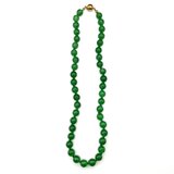 天然石 グリーンカラージェード ネックレス 8mm珠 マグネットクラスプ