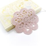 お花のレースドイリー/075/パープル