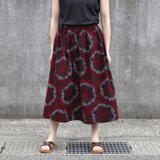 アフリカ布のギャザースカート（ フラワー ）アフリカンプリント アフリカンファブリック