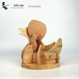PLUZ｜木板の立体パズル×アヒル 組み木／木製／知育／飾れる／インテリア／送料無料／名入れ無料／ギフトラッピング無料の画像