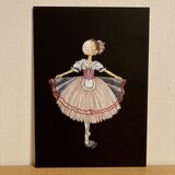 バレエの思い出ををイラストに！発表会、舞台の記念に！A4サイズ額なし【チョークアート原画】