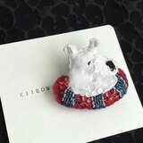 浮き輪でぷか〜っとシロクマくんの画像