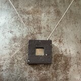 チョーカー　黒釉＆stainless　square