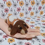 羊毛フェルト 　小さめ可愛いチョコタンダックスの画像