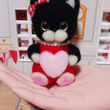 ★ 羊毛フェルト 猫ちゃんイニシャルチクチクしますよーの画像
