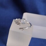 氷翡翠の花枝リング シルバー925 フリーサイズ silver925