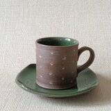 カップ&ソーサー (青磁象嵌a)の画像
