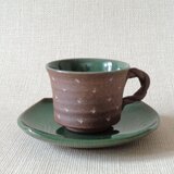 カップ&ソーサー (青磁象嵌 ねじり手b)の画像