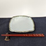 白い角皿　　　　【中皿　皿　取皿　窯元　和 陶器　】の画像