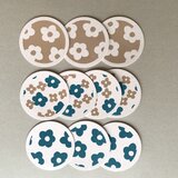 【紙コースター】花柄10枚セット|使い捨て|アウトドア|レジャー|デイユースの画像