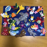 大物入りフェルトのお魚釣りセットの画像