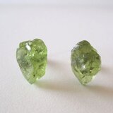 ペリドットの原石ピアス/arizona 14kgf