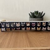 裏付きラミネートペンケース　メガネ猫　ネコの画像